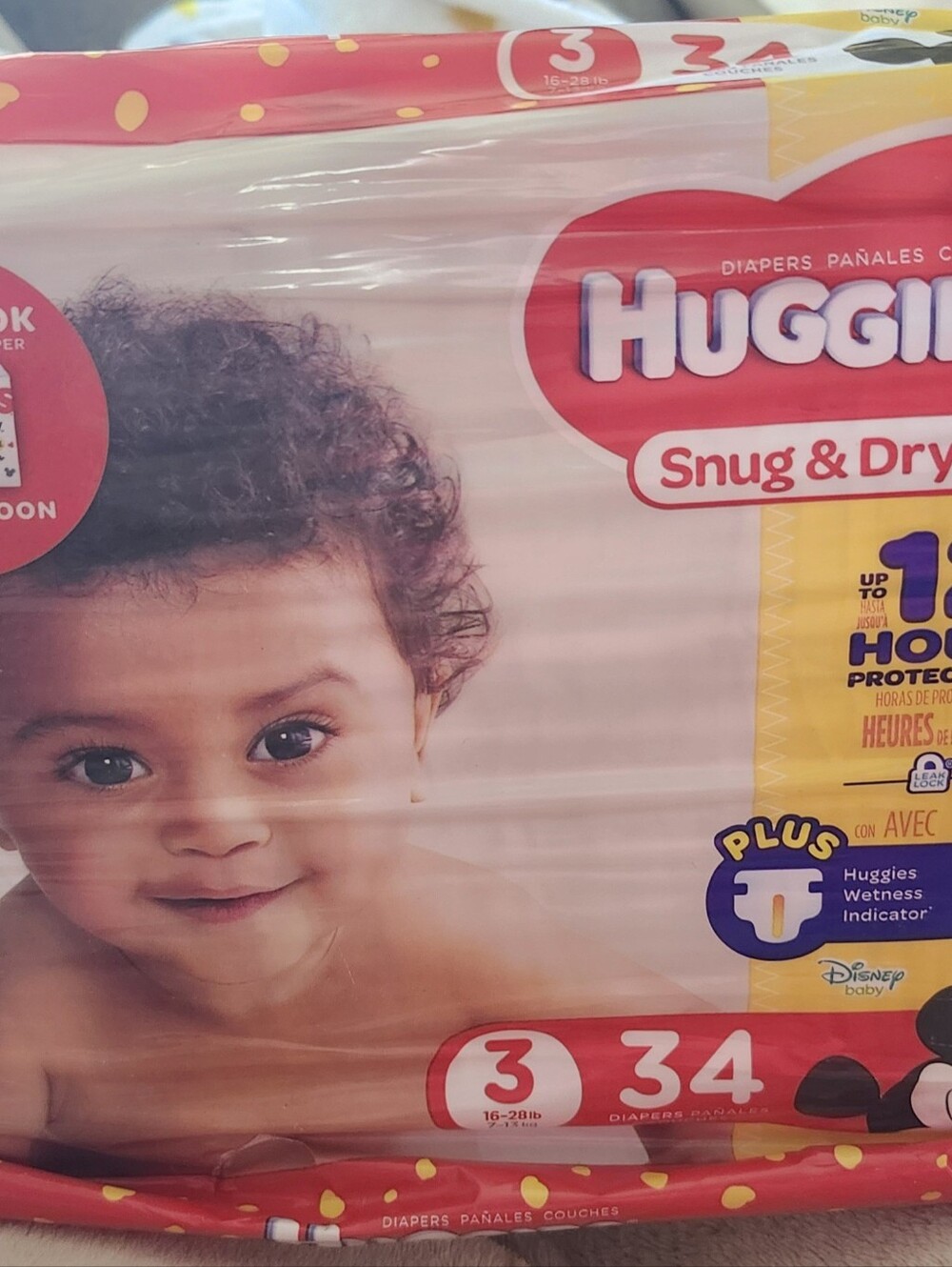 Huggies Snug & Dry Size 3 Baby Diapers - Red & Yellow Packaging